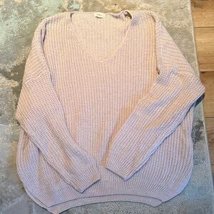 V-Neck Sweater - Soft Lavender